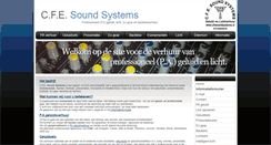 Desktop Screenshot of cfesoundsystems.nl